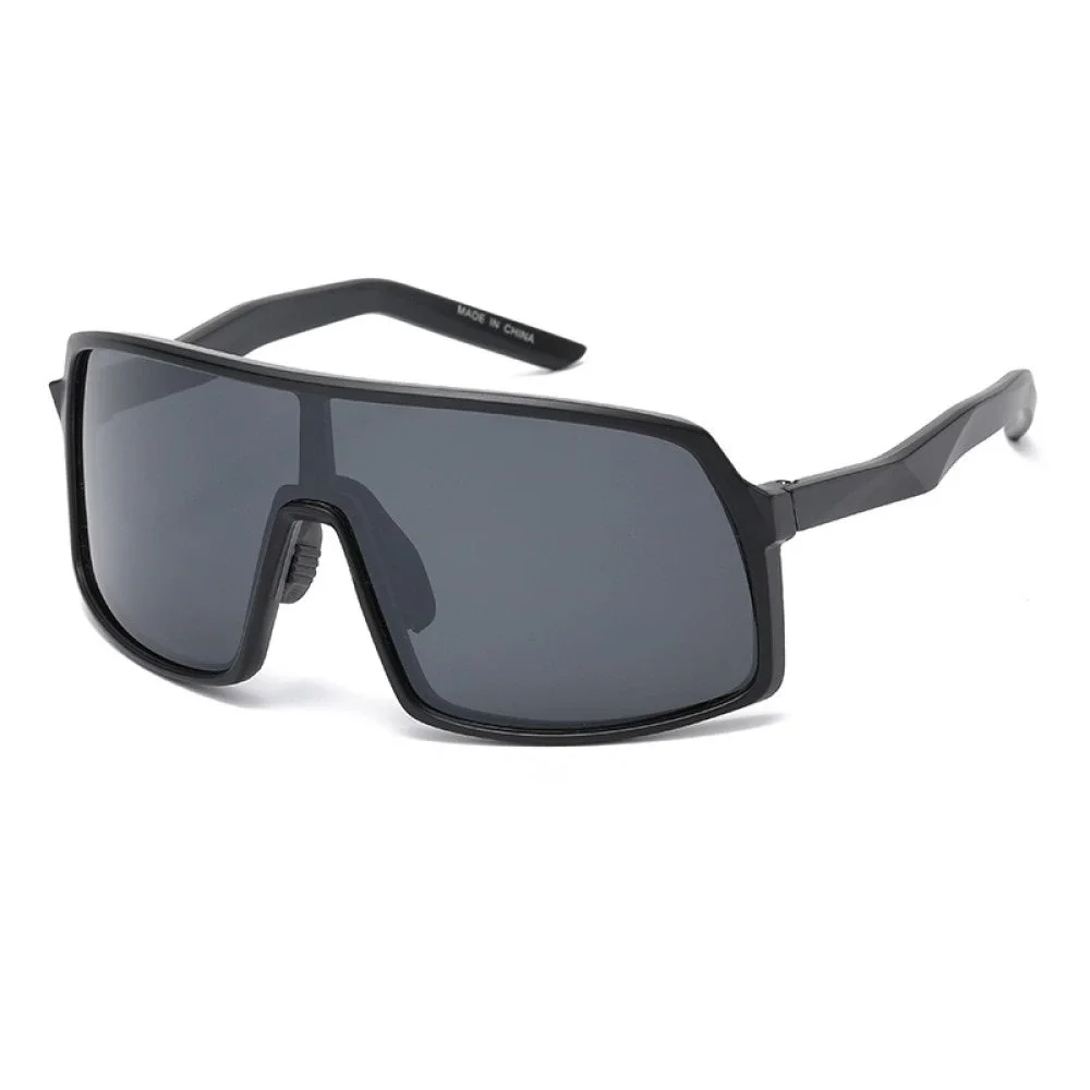 Shield Sunglasses Safety Men Black Oversized Wrap Sport Performance UVProtection